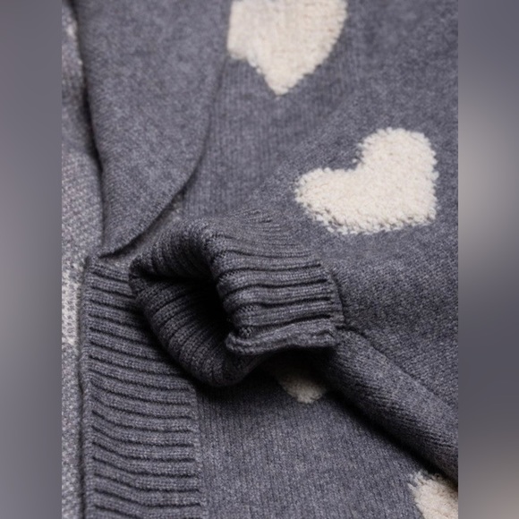 SAACHI RIBBED HEART CARDIGAN one size - Picture 5 of 12
